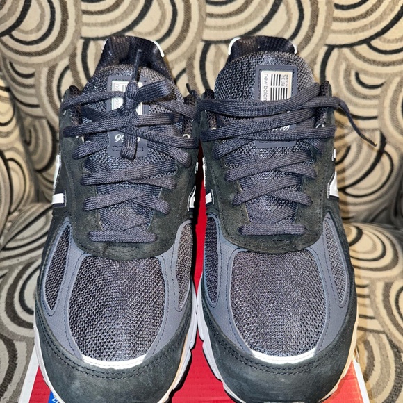 New Balance 990 V4 Men's Navy Sneakers - Picture 7 of 11